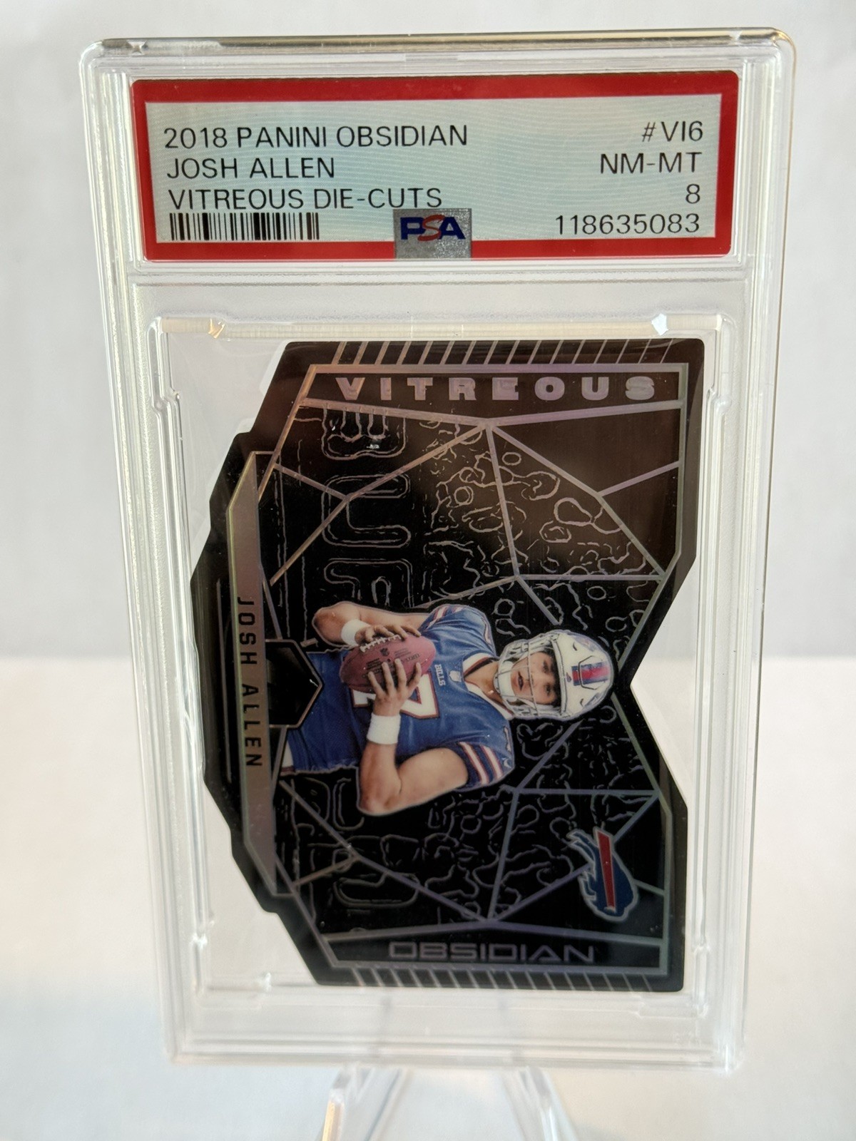 2018 Obsidian Vitreous Die-Cut Josh Allen Rookie Card /100 - Buffalo Bills