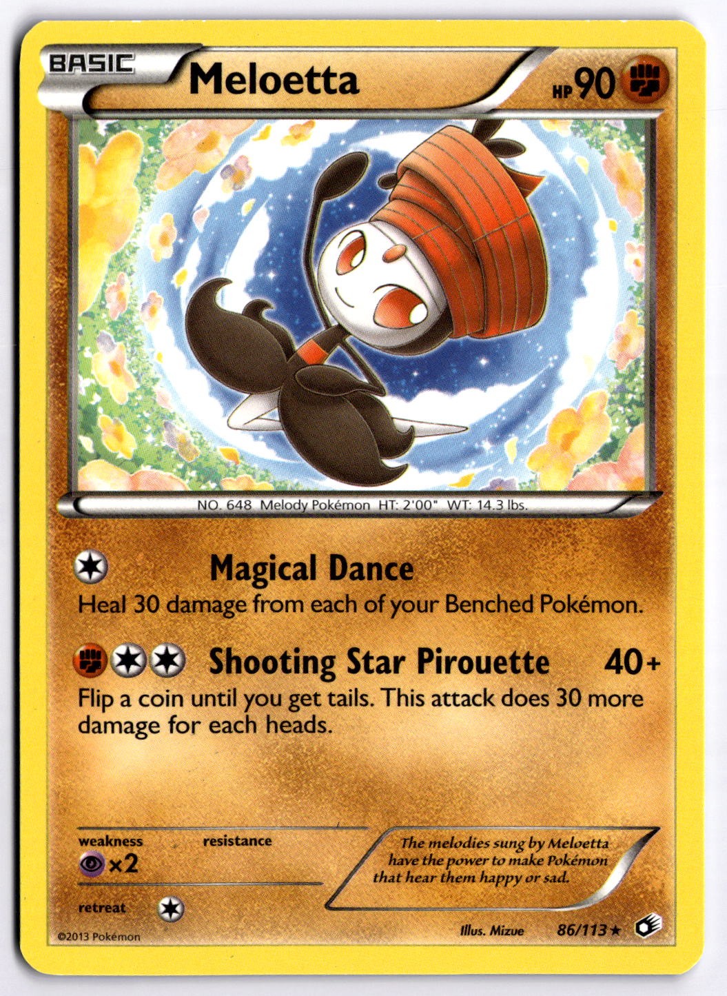 Meloetta (86) Rare Legendary Treasures 86/113 NM