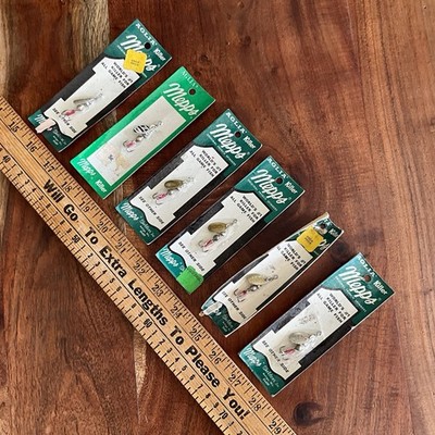 NOS Vintage MEPPS Aglia Fishing Lure Spinner Lot Of 6 New