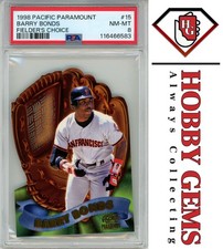 BARRY BONDS PSA 8 1998 Pacific Paramount Fielder's Choice Die-Cut #15 C1