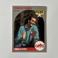 NBA Hoops 1990-91 Danny Ferry #336 Rookie Cleveland Cavaliers Basketball Card. rookie card picture