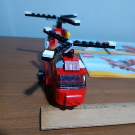 LEGO CREATOR: Red Rotors Helicopter Airplane Motor Boat 3 In 1 (31003)