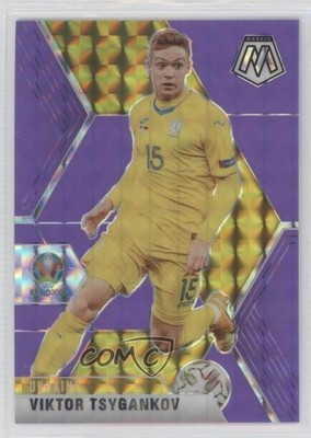 2021 Mosaic UEFA Euro 2020 Fluorescent Purple Prizm 63/70 Viktor Tsygankov 6q5