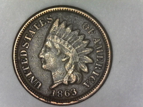 1863, Indian Head Cent-VF