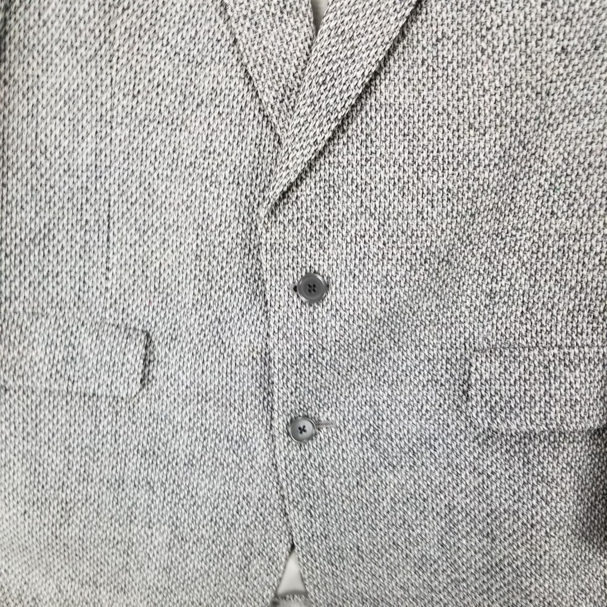 Christian Dior Jacket Mens 44R Gray Virgin Wool Long Sleeve