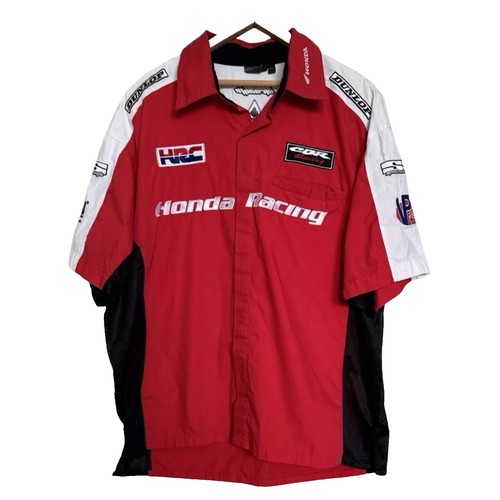 Rothmans Honda 2XL ホワイトボタンシャツ Rothmans Honda 2XL Button