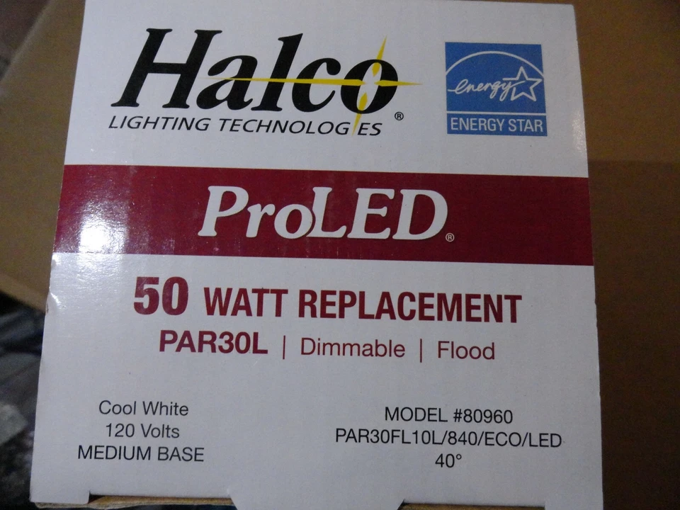 2 Halco PAR30L LED Flood Light Bulb 80959 PAR30FL/830/ECO/LED DIMMABLE 10W 4000K - Image 4 of 4