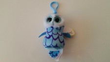 TY BEANIE BOOS - OSCAR the OWL KEY CLIP - MINT with MINT TAGS