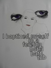 STUART SEMPLE B1980 ORIGINAL MIXED MEDIA 'I BAPTIZE MYSELF' GALLERY PROVENANCE