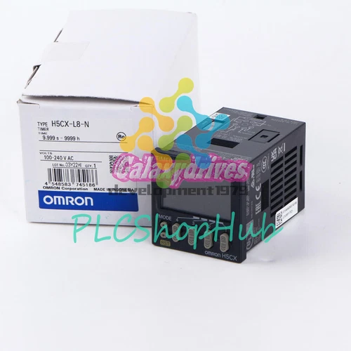 NEW Omron H5CX-L8-N H5CXL8N Digital Timer 100-240VAC 9.99s-9999h (1Pcs)