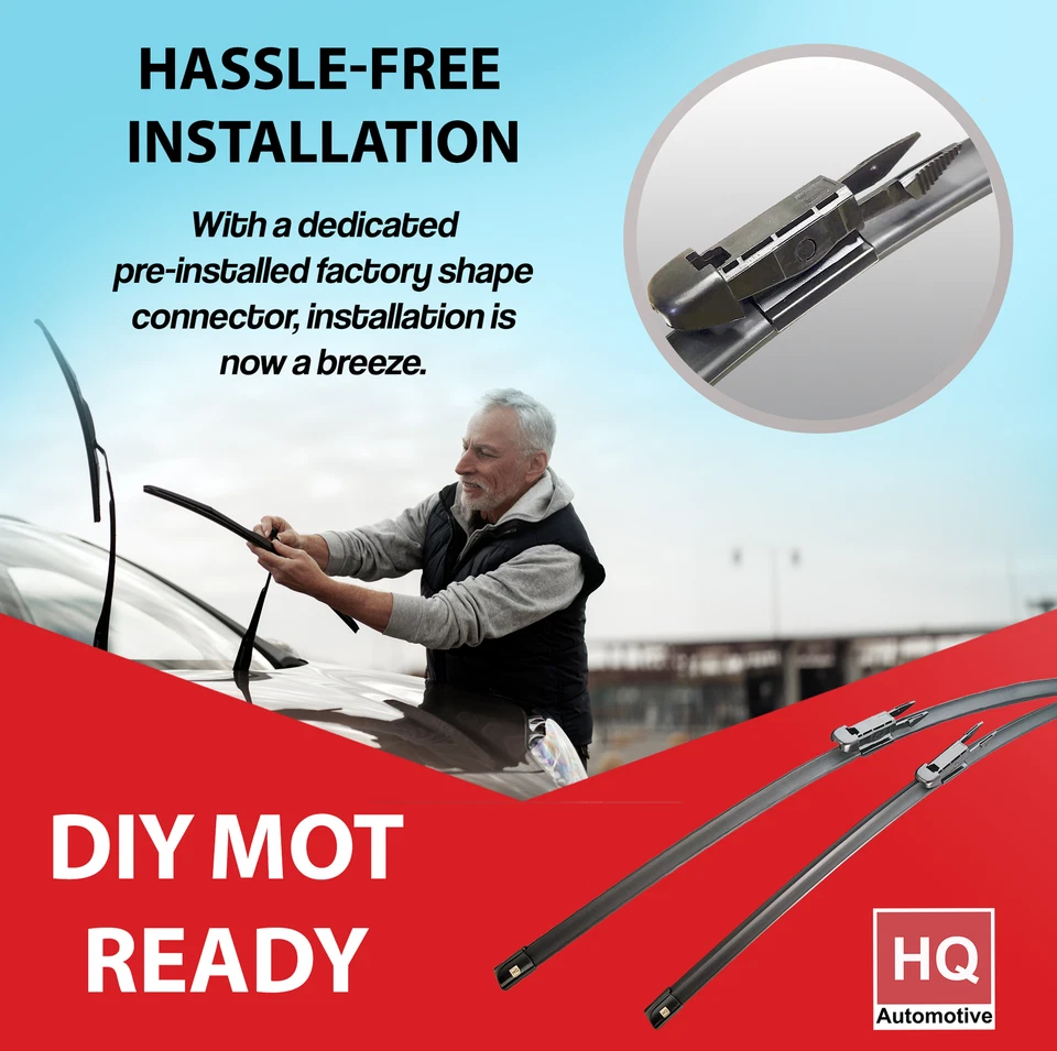 HQ AUTOMOTIVE Windscreen Wiper Blades Fit SAAB 9-3 93 9-3X 2008-2015 - Image 2 of 4