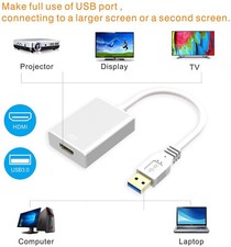 USB to HDMI Adapter, USB 3.0 to HDMI 1080P - 15 Qty less than 1 each item