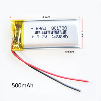 Batteria ricaricabile al polimero di litio CC 3.7V 1100mAh 102050