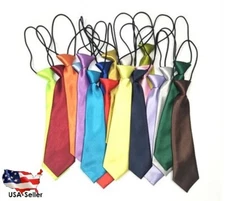 Pre-tied Elastic Neck Adjustable Tie Baby Toddler Kids Boys Girls Child  USA 