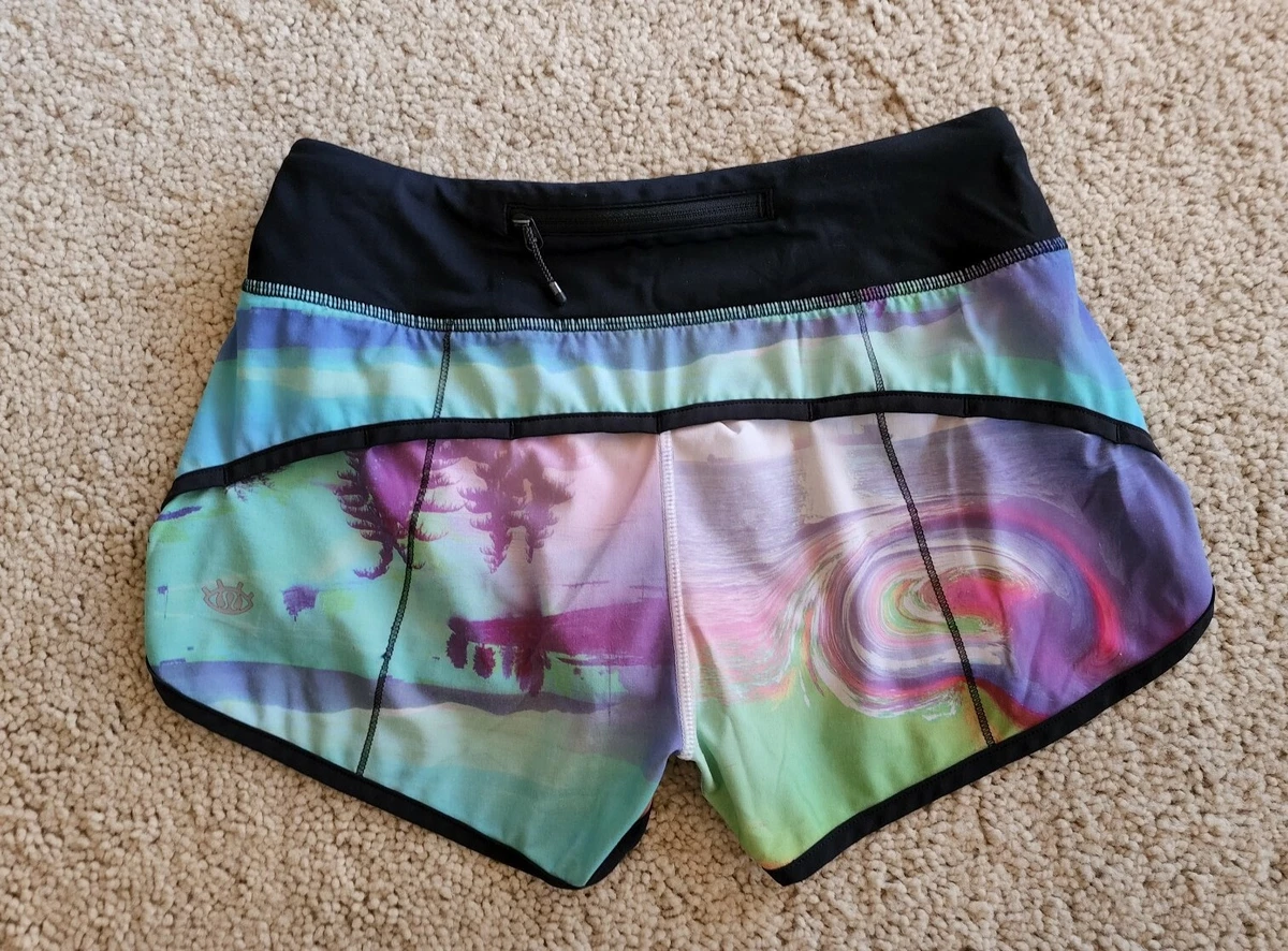 Lululemon Run Speed Shorts RARE Sky To Seawheeze Sz. 2 EUC!!