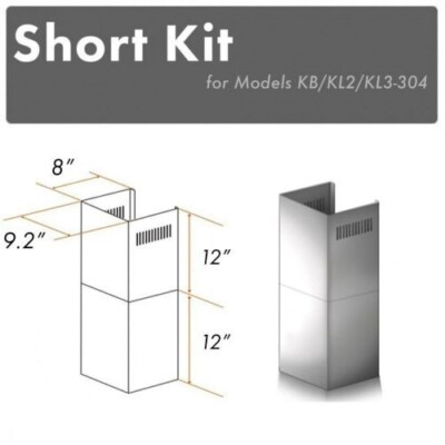ZLINE SK-KB/K12/K13 Wall-Mounted Range Hood Flue Extension KIT (Stainless Steel)