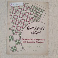 Rare 1950's Vintage Aunt Martha's Quilt Lovers Delight 17 Patterns No. 3540