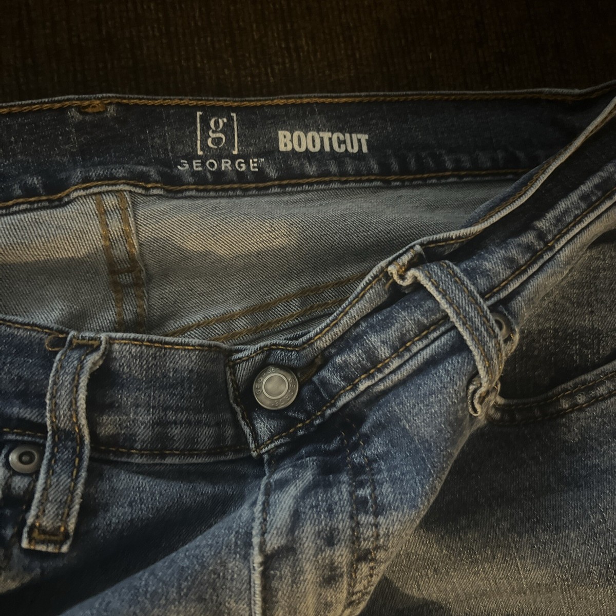 George Men's Size 32x30 Zip Up Five Pocket Bootcut Jeans