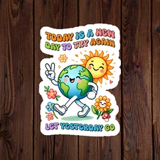 Mental health awareness sticker vinyl decal anxiety positivity let it go peace