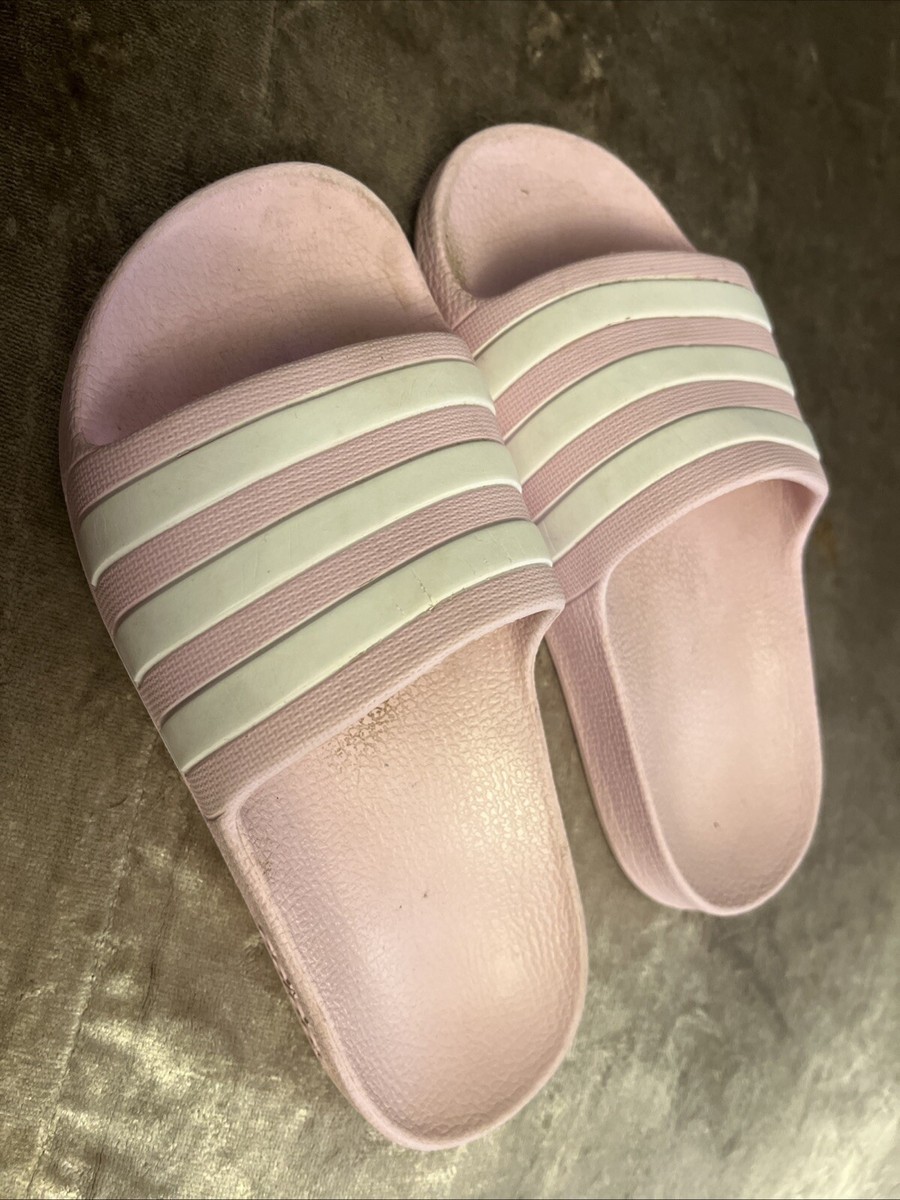 Adidas Girls Pink Sliders Size UK 13 Flip Flops UK