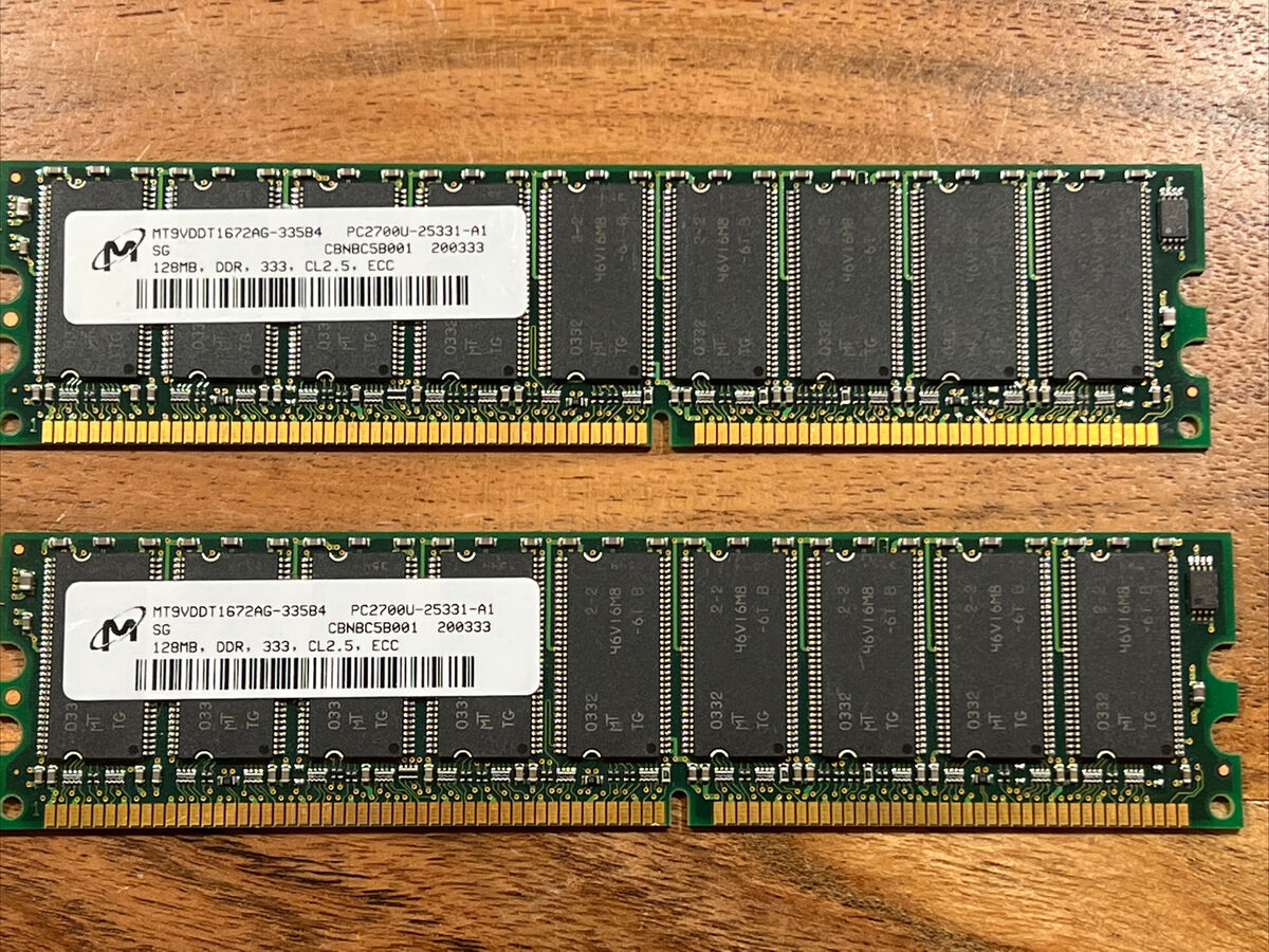 Micron 128MB DDR RAM 333 Memory PC2700U | eBay