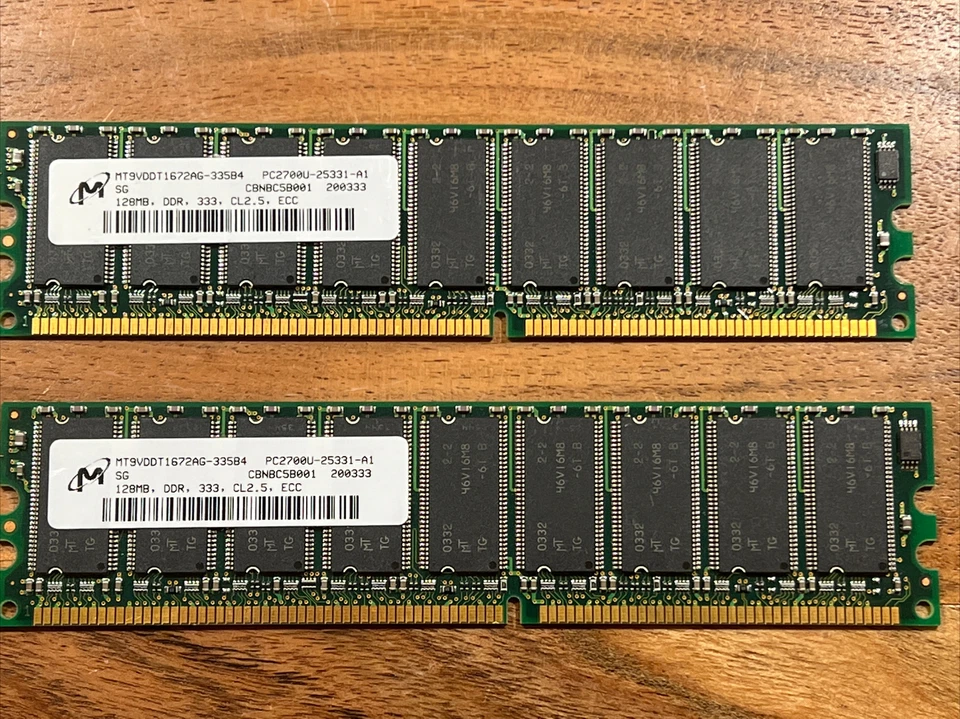 Micron 128MB DDR RAM 333 Memory PC2700U - Image 4 of 4