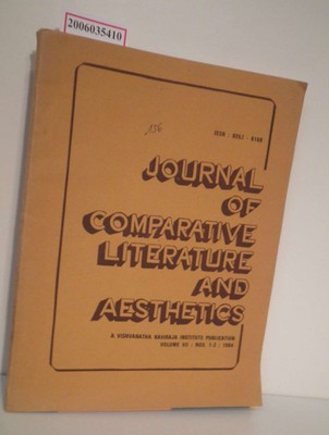 Journal of Comparative Literature and Aesthetics - Volume VII * Nos. 1-2 * 1984 