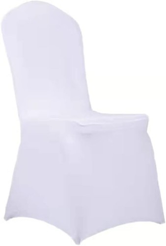 Chair Cover 1 Pcs White Stretch Spandex Chairs 17.7“ x 18.1” x 36.2“ Slipcovers - 第 1/8 張圖片