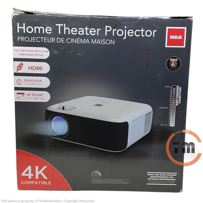 RCA RPJ275 Native 1080P 4K Compatible Home Theater Projector (1920 X 1080) [LN] 