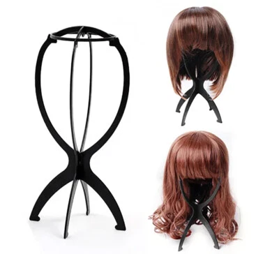 GADGETCKING Wig Display Stand Mannequin Dummy Head Wig Cap Hair Holder Foldable Stable Tool