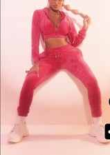 Prettylittlething shape neon pink velour extreme set pants N Sweater UK6 US2 New