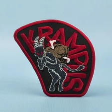 Krampus Patch - Horned Mystic Evil Spirit, Embroidered Christmas Holiday Cryptid