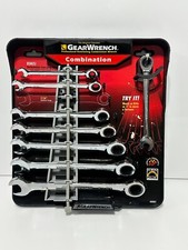 Nos Gearwrench 44001 8pc Sae 72-tooth Combination Ratcheting Wrench Set Complete