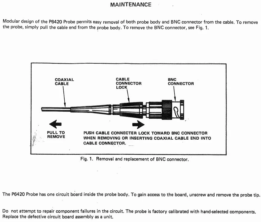 RF Probe Tektronix P6420 For Multimeters Having a 10 Megohm Input 10KHz to 1 GHz - Image 4 of 4