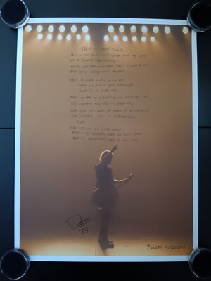 DUFF McKAGAN - Signed Song Litho Print Poster Autogramm Official US Store /100