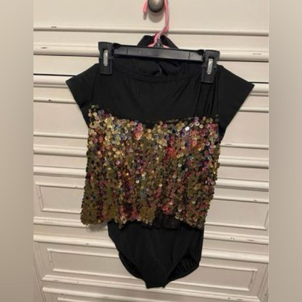 Girls Dance Costume  6pcs Black Gold Size Adult S… - image 5