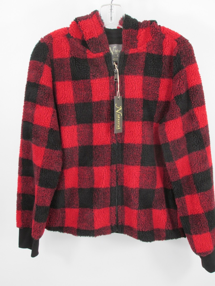 Plaid Sherpa Lined Womens Red Buffalo Plaid Jacket Women's High