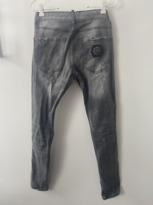 Philipp Plein Paint Splatter Distressed Jeans Size 30 | eBay