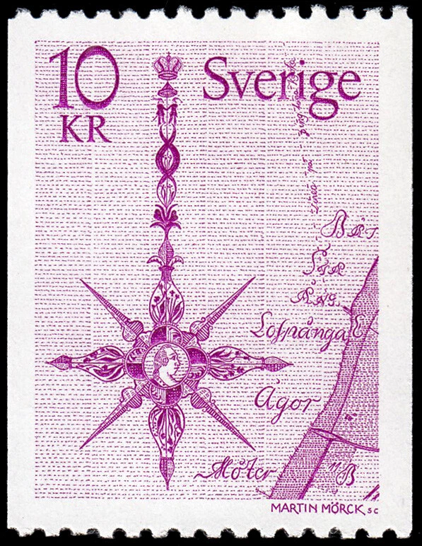 Suecia Sweden 1019 1978 Flecha del Norte sobre una carta de 1769 MNH - Imagen 1 de 1