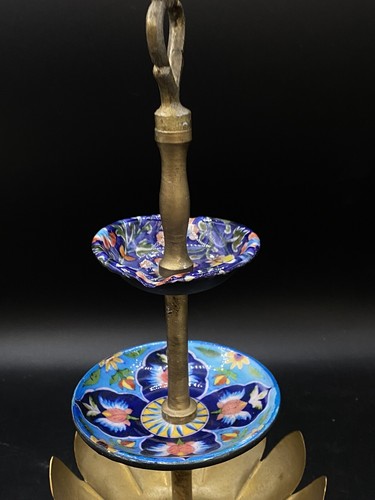 Porta caramelle stile francese coisonné 3 livelli fiore di loto 12 3/4” costo più - Foto 6 di 9