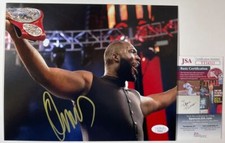 WWE NXT Omos Signed 8x10 Photo A Autograph WrestleMania JSA COA
