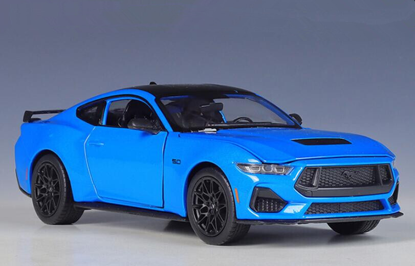 Welly Ford Mustang GT 2024 Bleue – Échelle 1/24 – Réf 24123W-BL