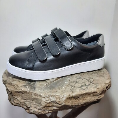 Vionic Splendid Bobbi Hook and Loop Strap Black Sneakers