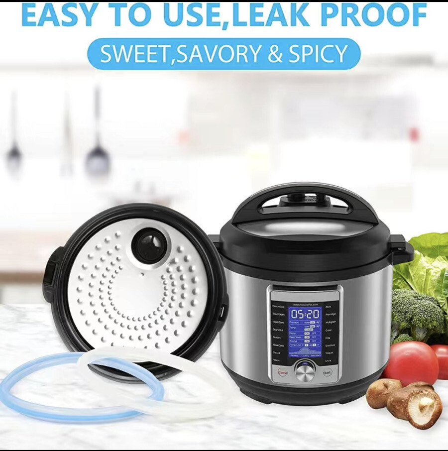Sealing Ring for Insta Pot Quart Power Cooker Silicone Gasket Seal Clear