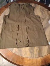 Women's Zenana Outfitters Sleeveless Hooded Utility Vest 100% Cotton Xl. Euc!