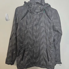 Columbia Women's Bugaboo Interchange Jacket Black Vertical Print Medium SL7027