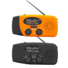 Emergency Radio Crank Solar Hand Weather Power Bank Charger LED Flash Light