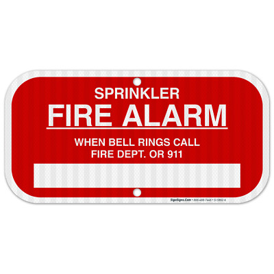 Sprinkler Fire Alarm Sign, Fire Safety Sign, (SI-5862)