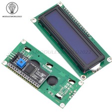 IIC/I2C Serial Interface Board 1602 LCD 16X2 Character Blue LCD Display Module