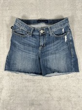 Rock Republic Womens 8 Bumpershoot Distressed Denim Shorts Raw Hem